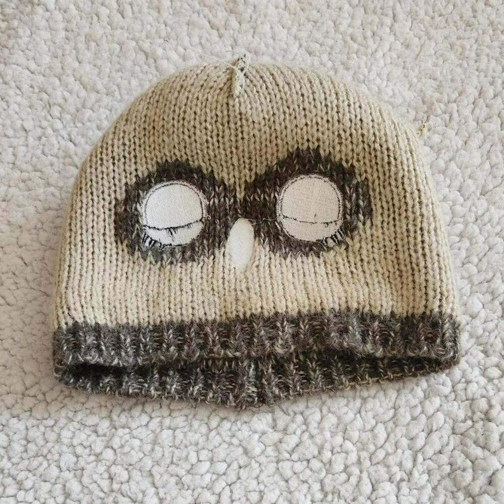 Vintage Y2k brown owl Knit Beanie Outdoors Scandi Girl Granola Girl Indie - Picture 6 of 7